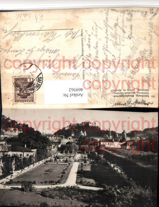 469562,Foto AK Salzburg Mirabellgarten m. Festung