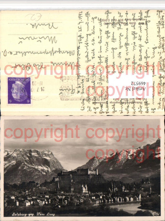 469572,Salzburg Totale m. Festung geg. Pass Lueg Bergkulisse pub Cosy