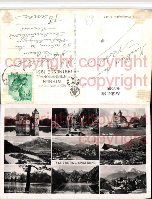 469580,Salzburg Totale Schloss Hellbrunn Anif Maria Plain Mehrbildkarte