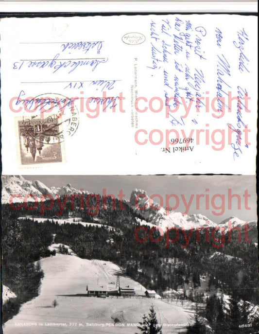 469766,Annaberg im Lammertal Pension Mandlhof Bergkulisse Winterbild