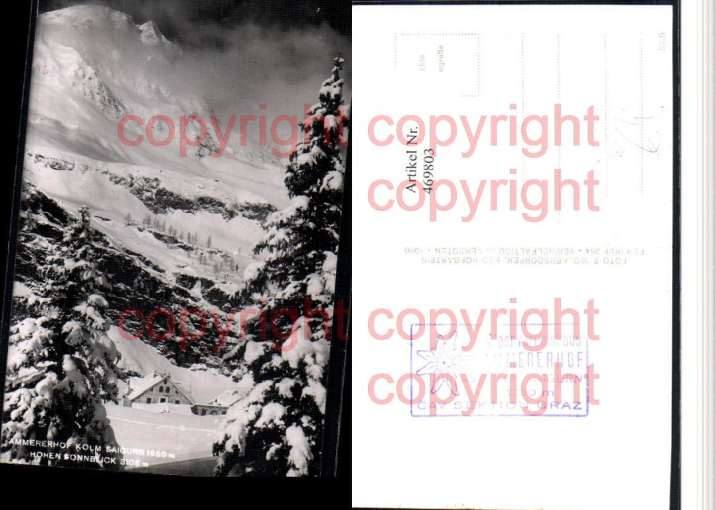 469803,Ammererhof Kolm Saigurn b. Rauris Bergkulisse Winterbild