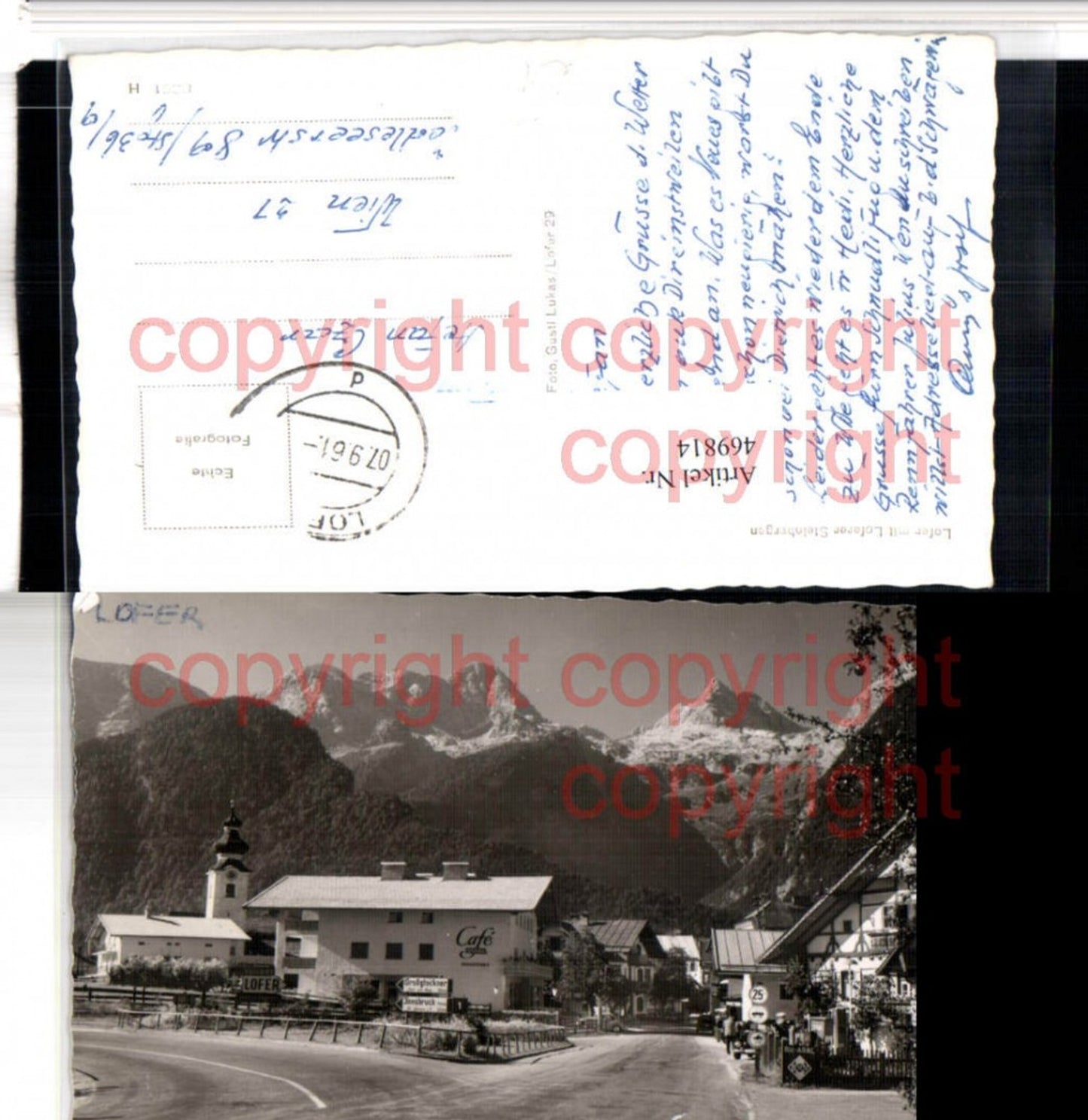 469814,Lofer Teilansicht m. Loferer Steinbergen Bergkulisse