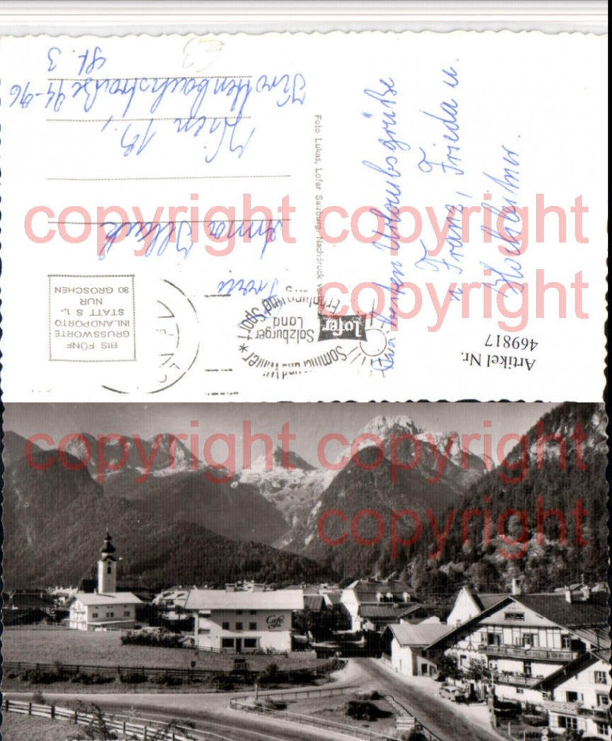 469817,Lofer Teilansicht geg. Loferer Steinberge Bergkulisse