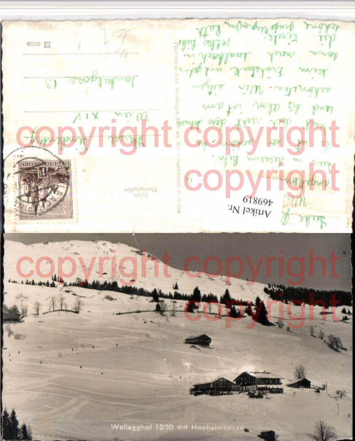 469819,Wallegghof b. Saalbach m. Hochalmspitze Winterbild