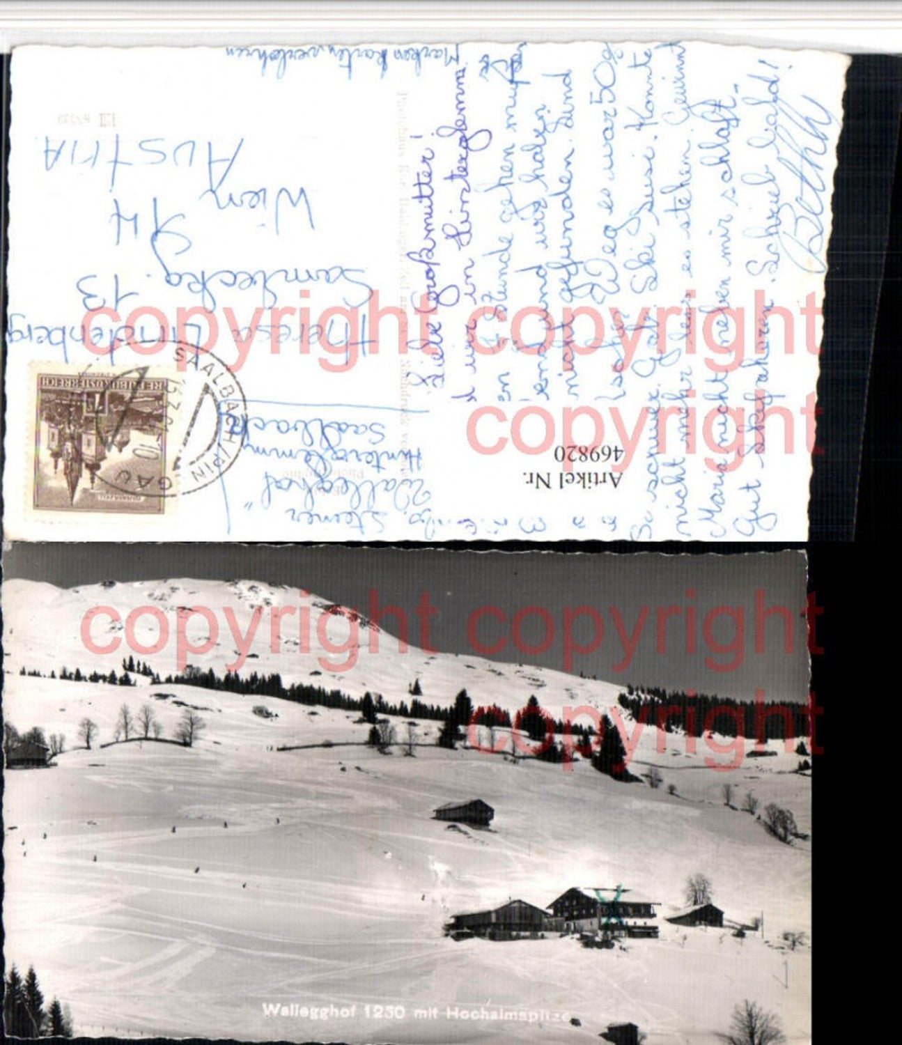 469820,Wallegghof b. Saalbach m. Hochalmspitze Winterbild