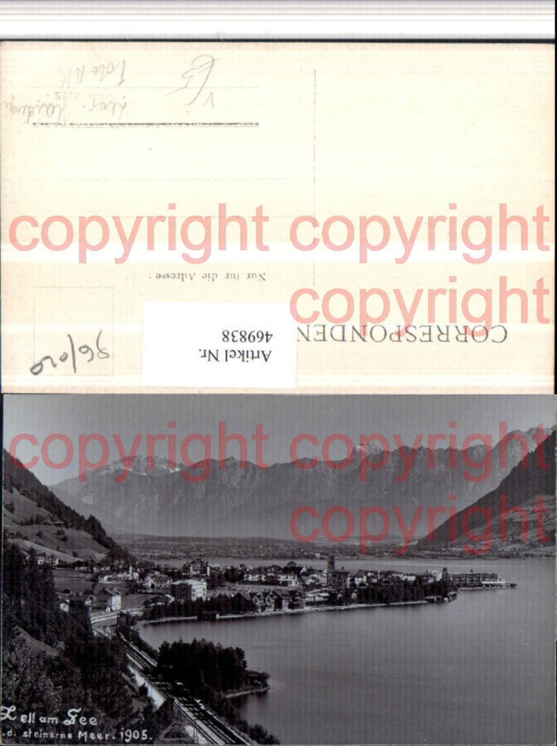 469838,Zell am See Totale geg. Steinerne Meer Bergkulisse pub Leop. Haidinger