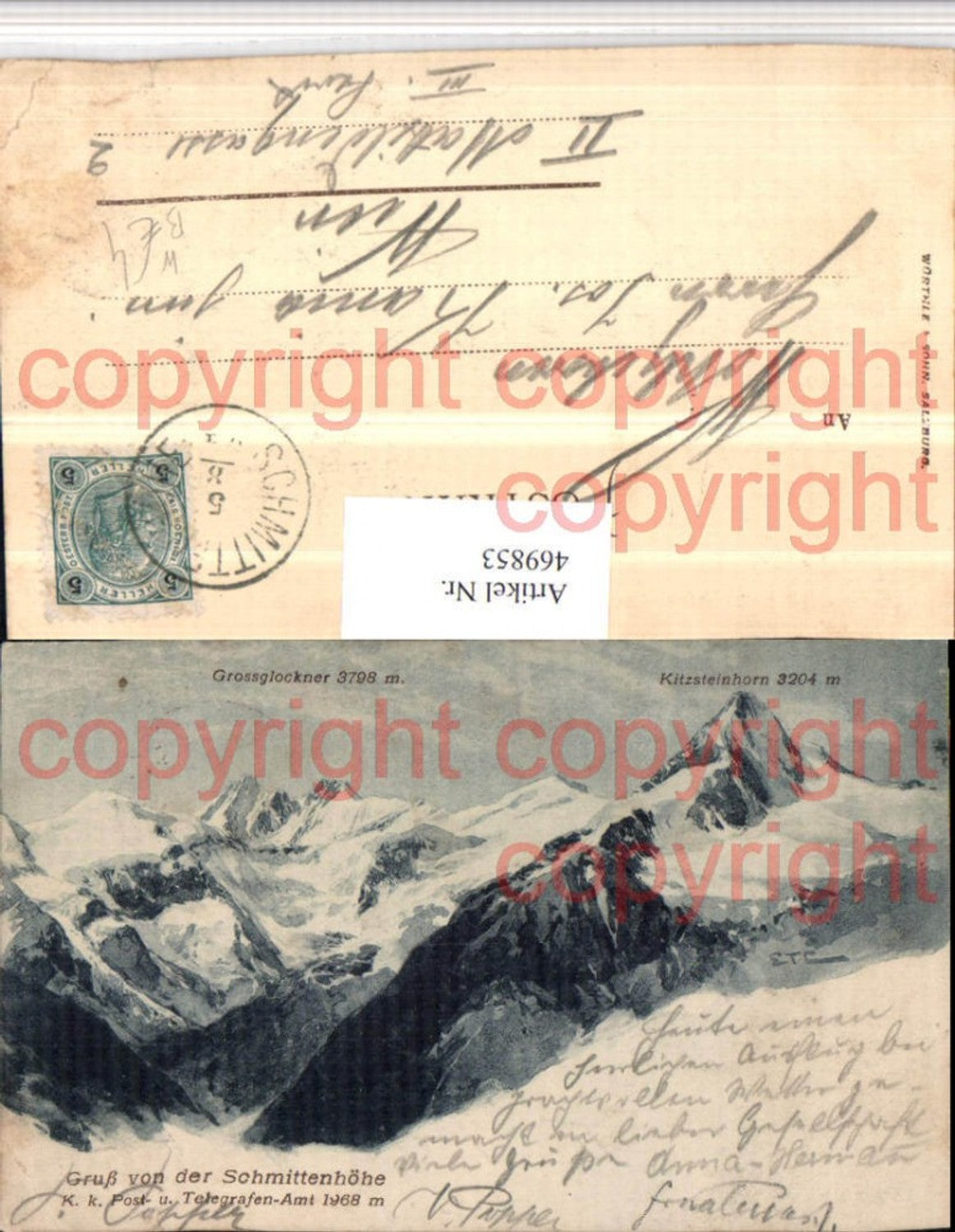 469853,Gruß von d. Schmittenhöhe b. Zell am See Bergkulisse