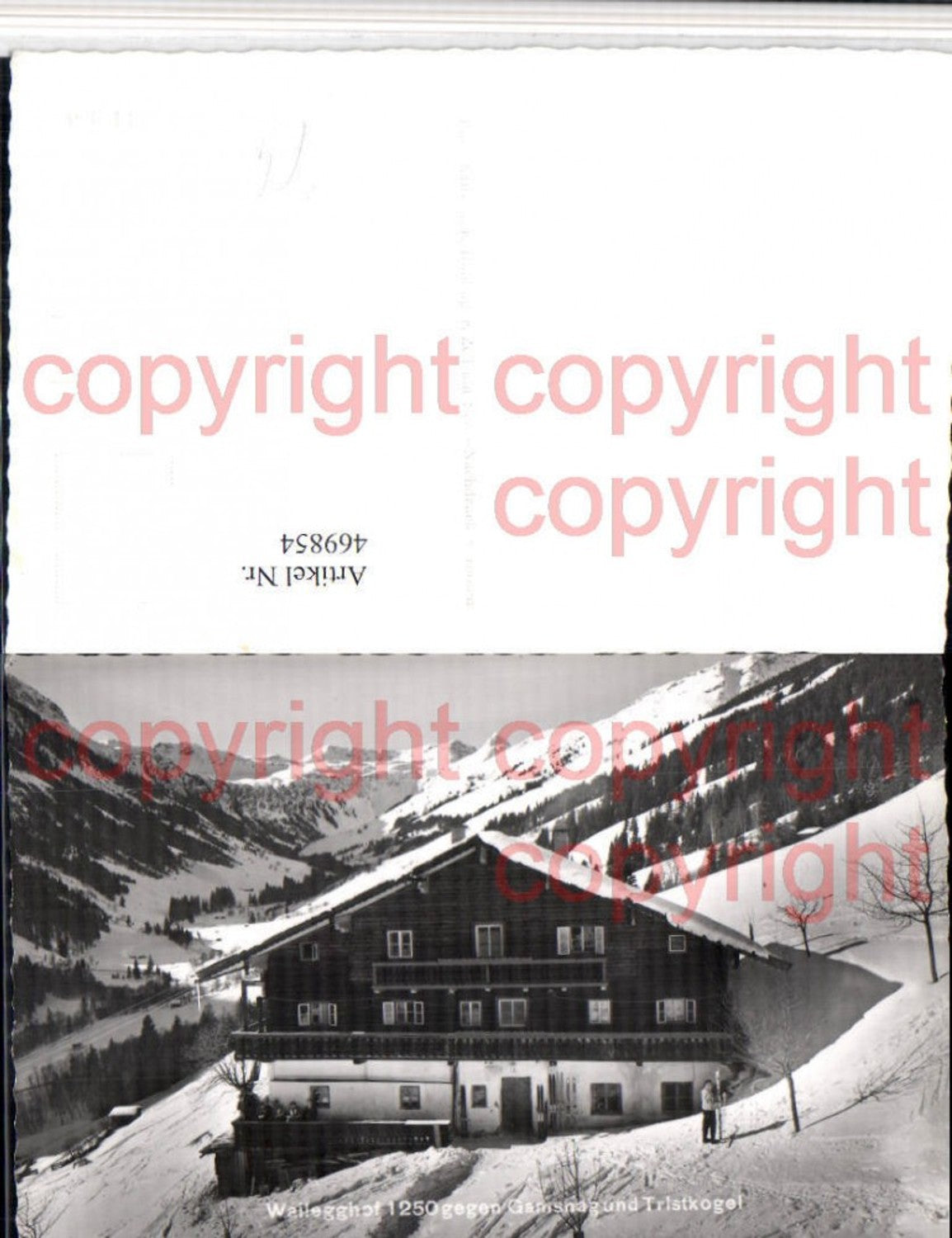 469854,Wallegghof b. Saalbach geg. Gamshag Bergkulisse Winterbild