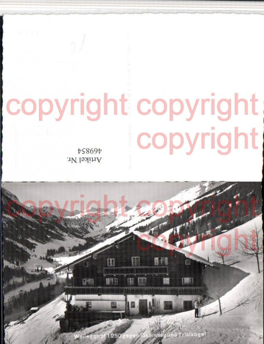 469854,Wallegghof b. Saalbach geg. Gamshag Bergkulisse Winterbild