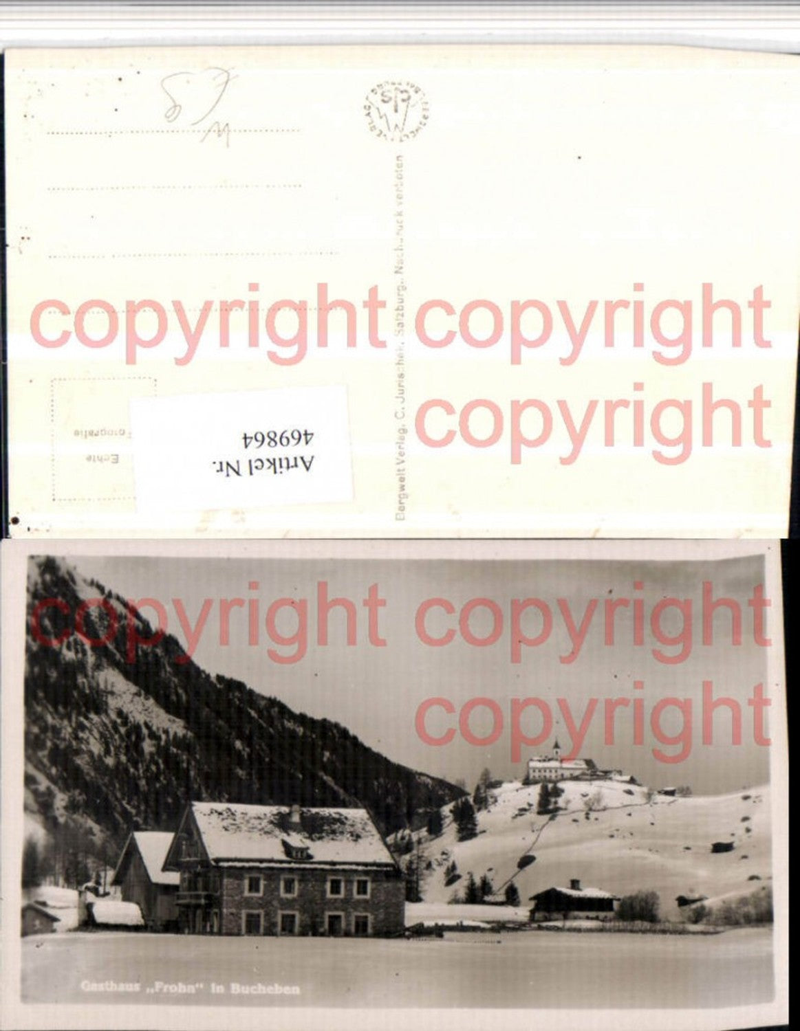 469864,Gasthaus Frohn in Bucheben b. Rauris Winterbild