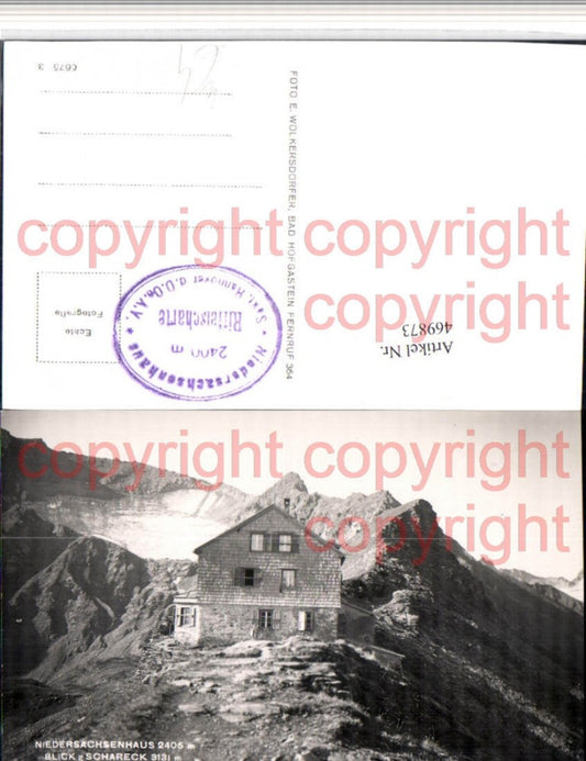 469873,Niedersachsenhaus Berghütte b. Rauris geg.Schareck Bergkulisse