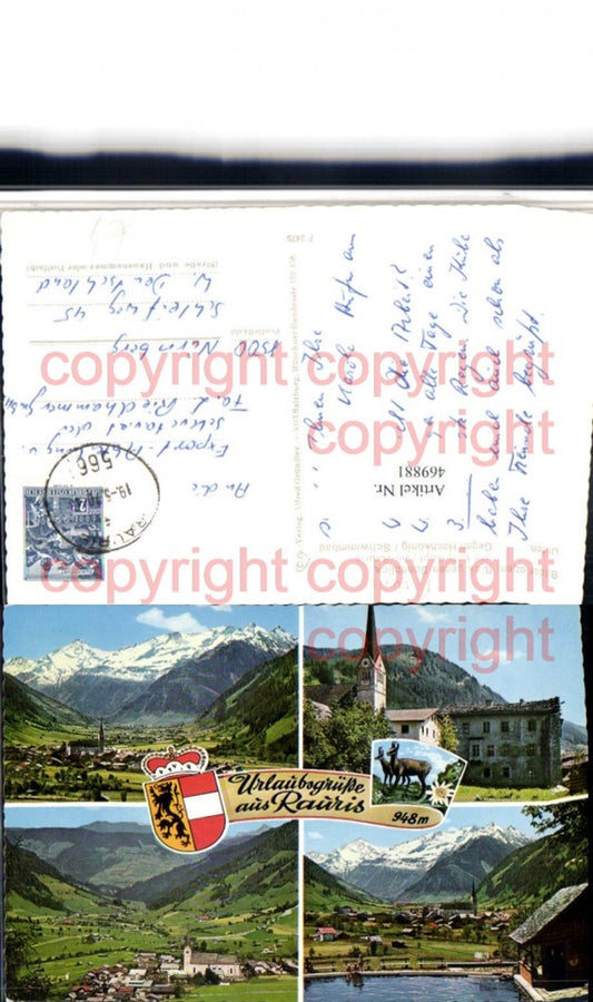 469881,Rauris Totale Freibad Kirche Mehrbildkarte