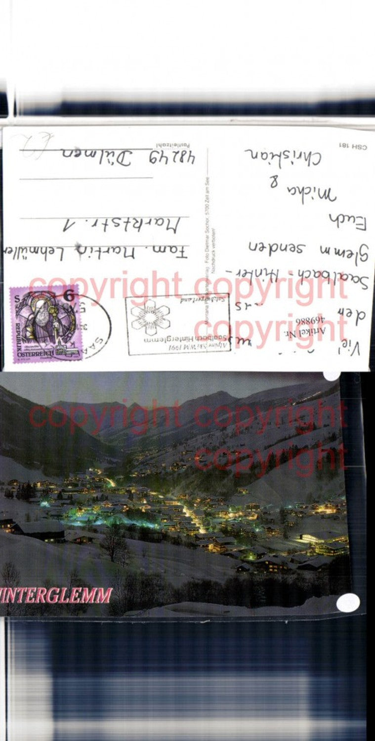 469886,Hinterglemm Totale Bergkulisse Winterbild