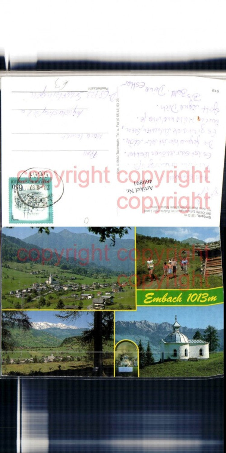 469891,Embach b. Lend Totale Kapelle Mehrbildkarte