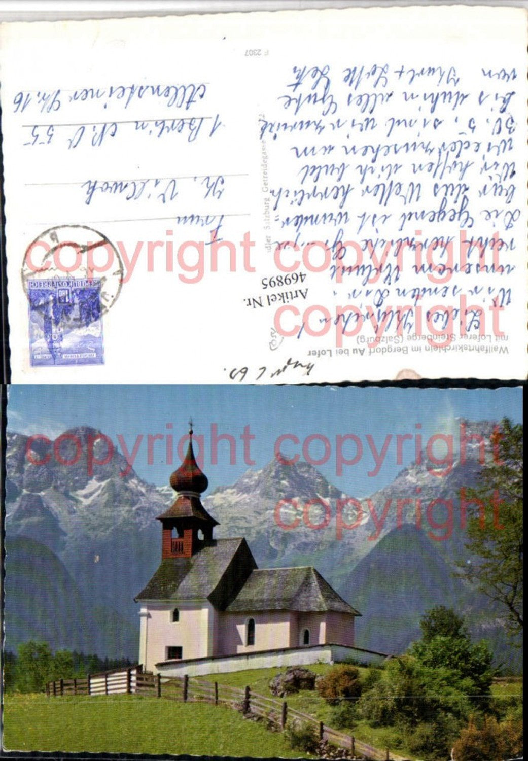 469895,Bergdorf Au b. Lofer Wallfahrtskirche Kirche Bergkulisse