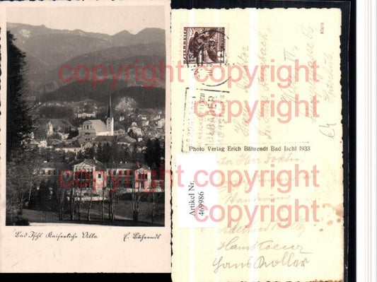 469986,Bad Ischl Teilansicht m. Kaiserlicher Villa