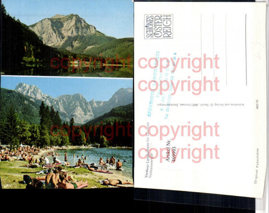 469993,Vorderer Langbathsee See b. Ebensee Strandbad Mehrbildkarte