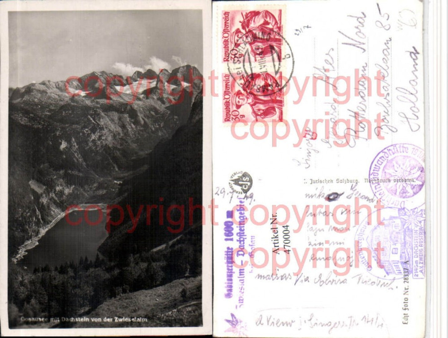 470004,Gosausee See b. Gosau m. Dachstein v. Zwieselalm Bergkulisse