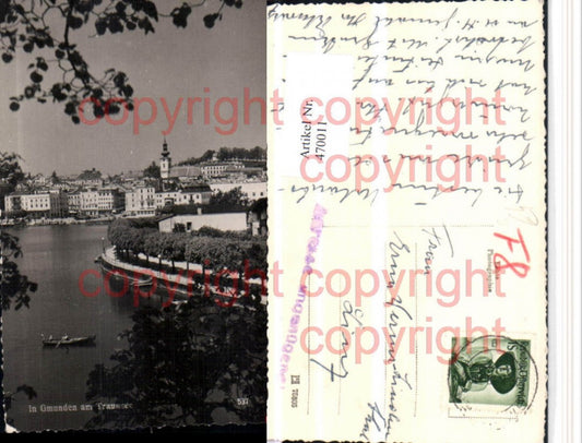 470011,Gmunden am Traunsee Teilansicht Stempel Adresse ungenügend