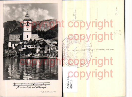 470016,St. Wolfgang Hotel Weisses Rössl Kirche Liedzeile pub Gastberger