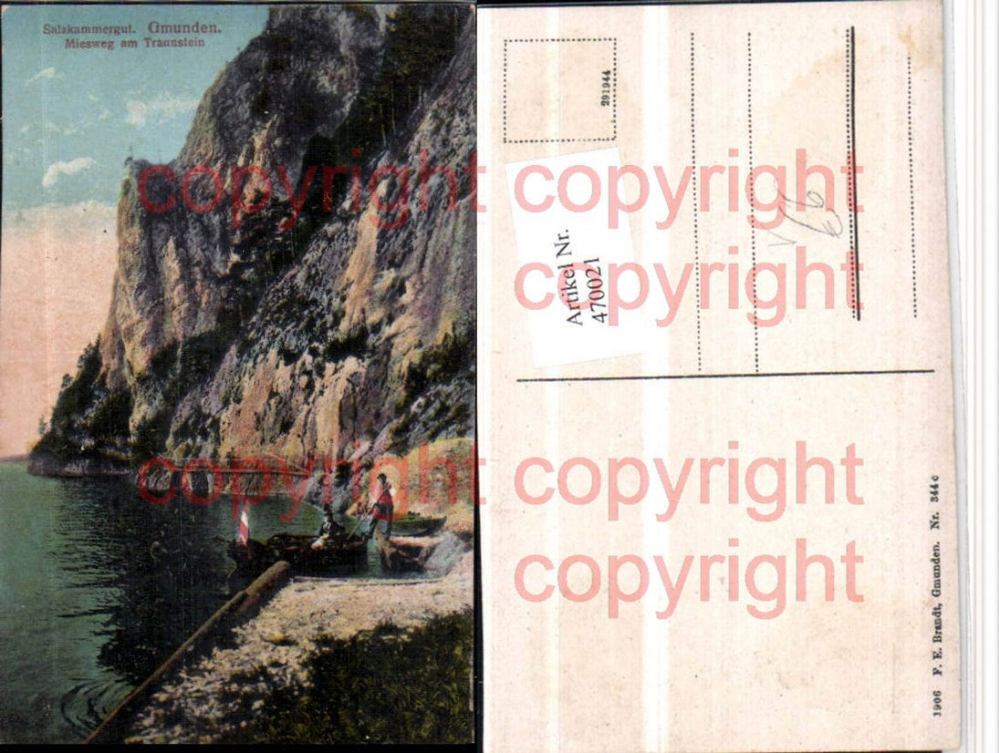 470021,Gmunden Miesweg am Traunstein pub F. E. Brandt 344c