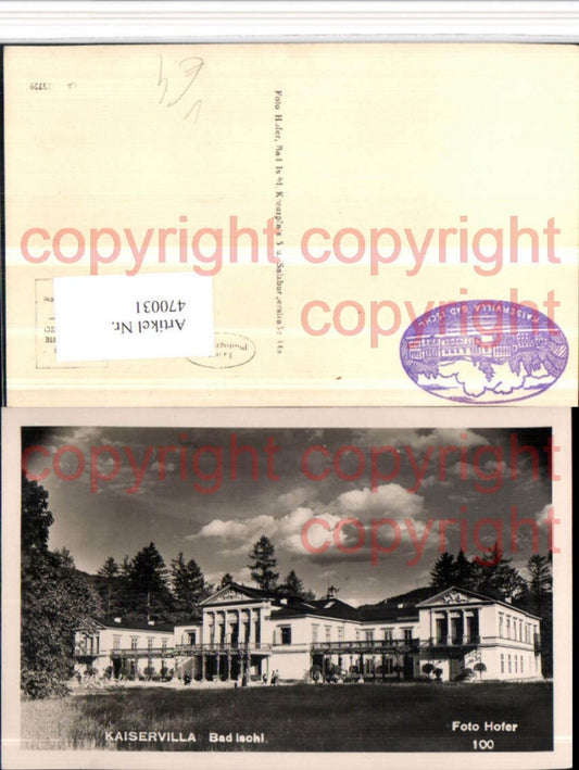 470031,Bad Ischl Kaiservilla pub Foto Hofer 100