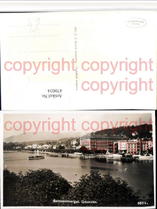 470034,Gmunden Teilansicht pub F. E. Brandt 5671