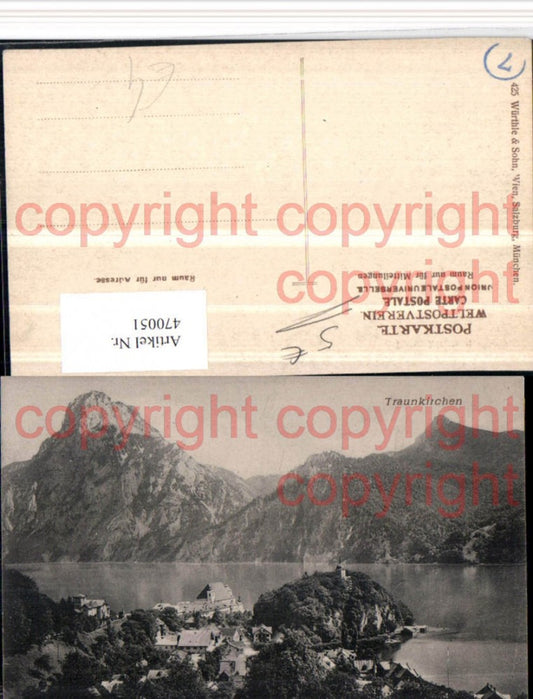 470051,Traunkirchen Totale Bergkulisse