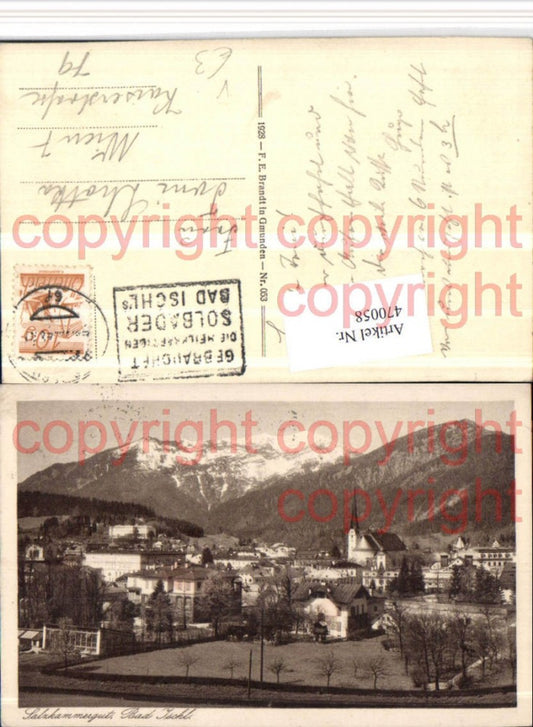 470058,Bad Ischl Teilansicht Bergkulisse pub F. E. Brandt 053