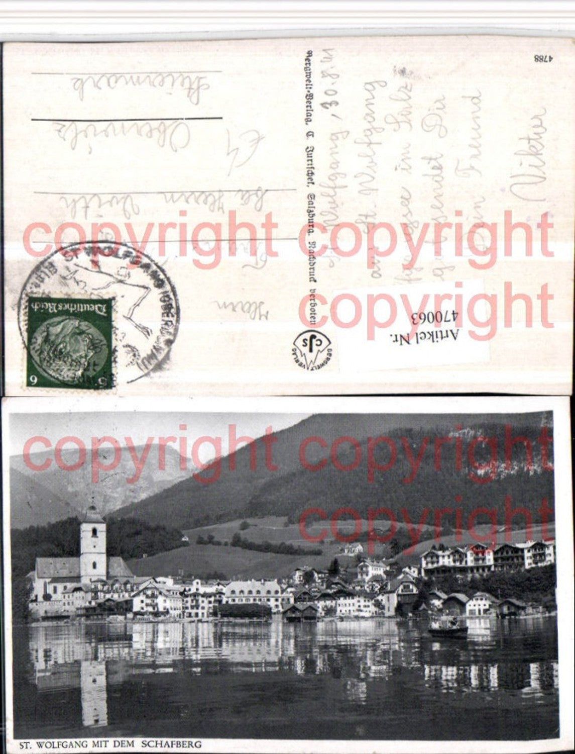 470063,St. Wolfgang am See Totale m. Schafberg