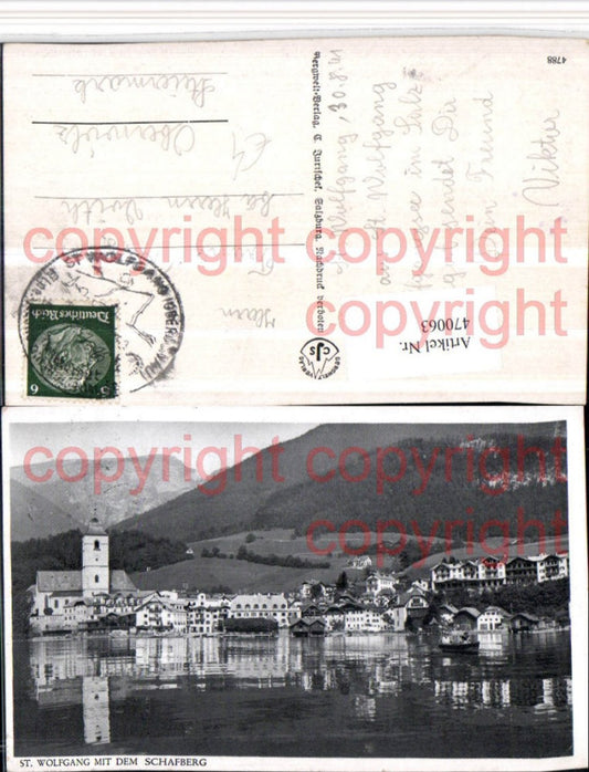470063,St. Wolfgang am See Totale m. Schafberg