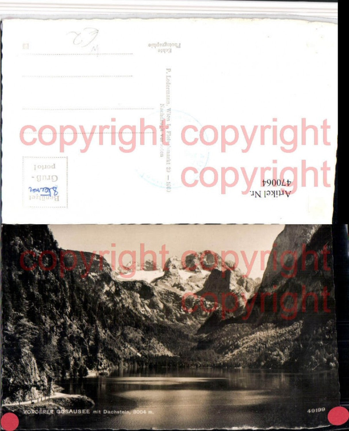 470064,Vorderer Gosausee See b. Gosau m. Dachstein Bergkulisse