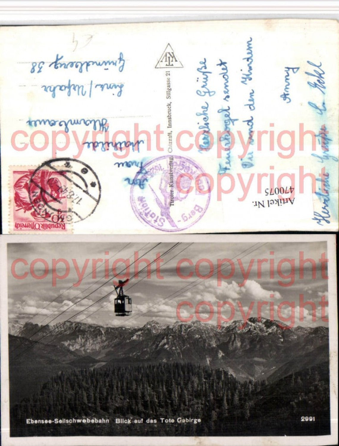 470075,Ebensee Seilbahn Blick auf das Tote Gebirge Bergkulisse