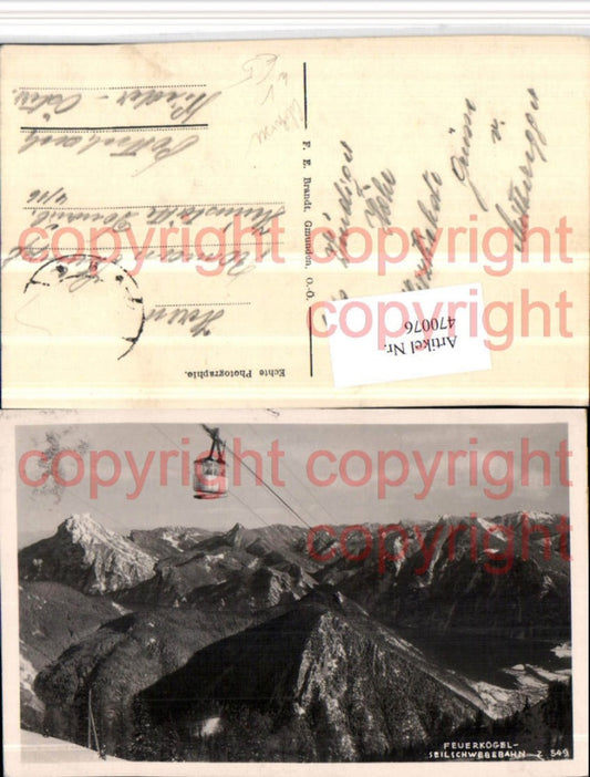 470076,Ebensee Feuerkogel Seilbahn Bergkulisse pub F.E. Brandt 549