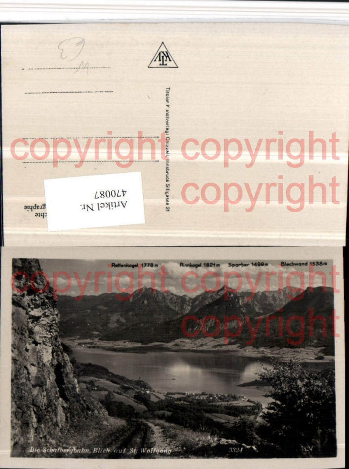 470087,Schafbergbahn m. St. Wolfgang Totale Bergkulisse