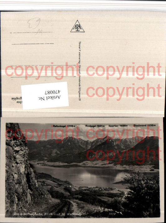 470087,Schafbergbahn m. St. Wolfgang Totale Bergkulisse