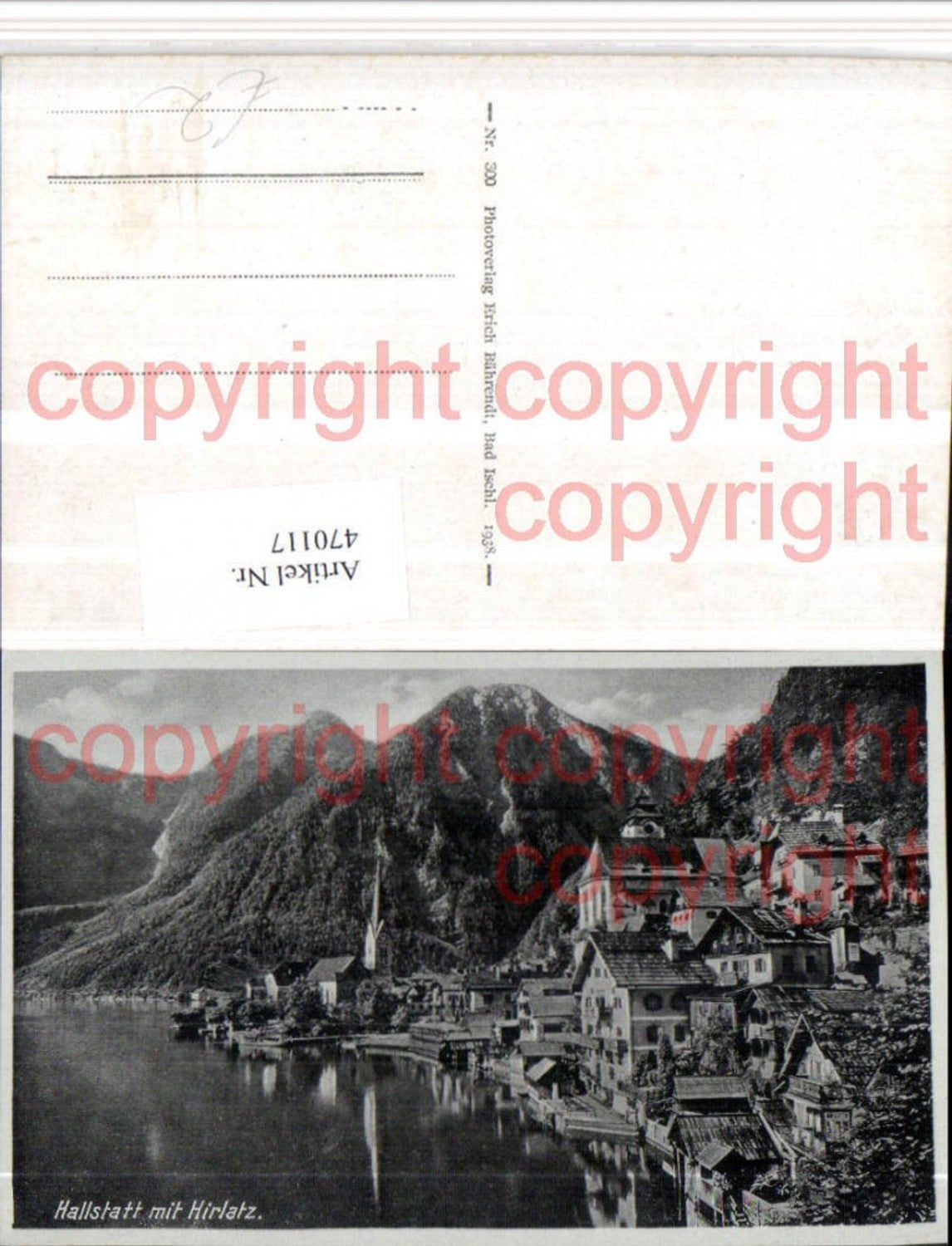 470117,Hallstatt am See Teilansicht m. Hirlatz Bergkulisse