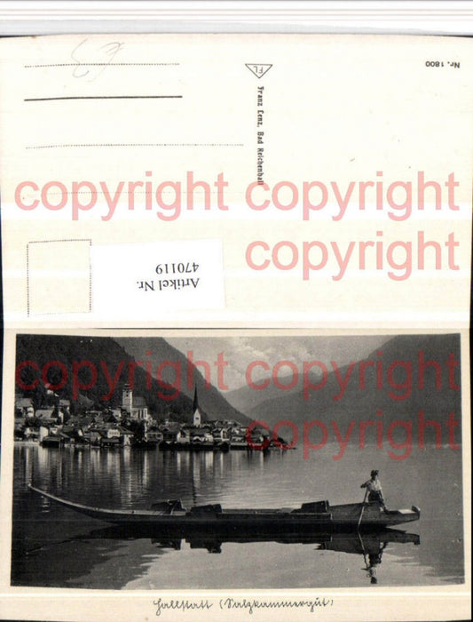 470119,Hallstatt am See Teilansicht Zille Boot