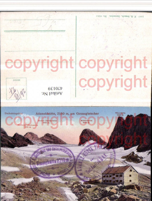 470139,Adamekhütte Berghütte am Gosaugletscher b. Gosau pub Brandt 858c