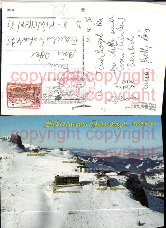470142,Feuerkogel b. Ebensee Berghütten pub Alpine Luftbild 75343