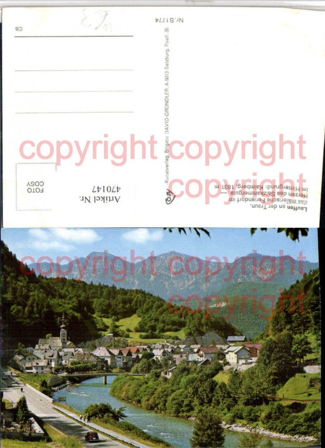 470147,Lauffen an d. Traun b. Bad Ischl Totale Bergkulisse pub Cosy
