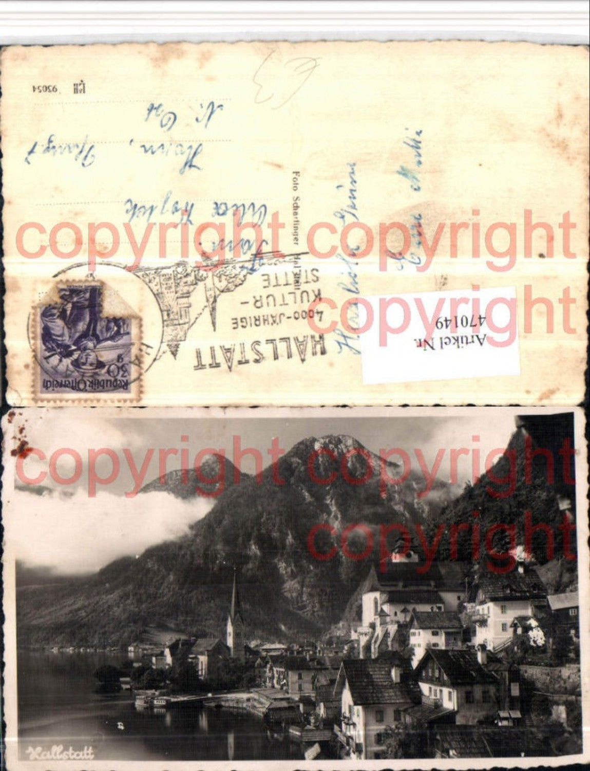 470149,Hallstatt am See Teilansicht Kirchen