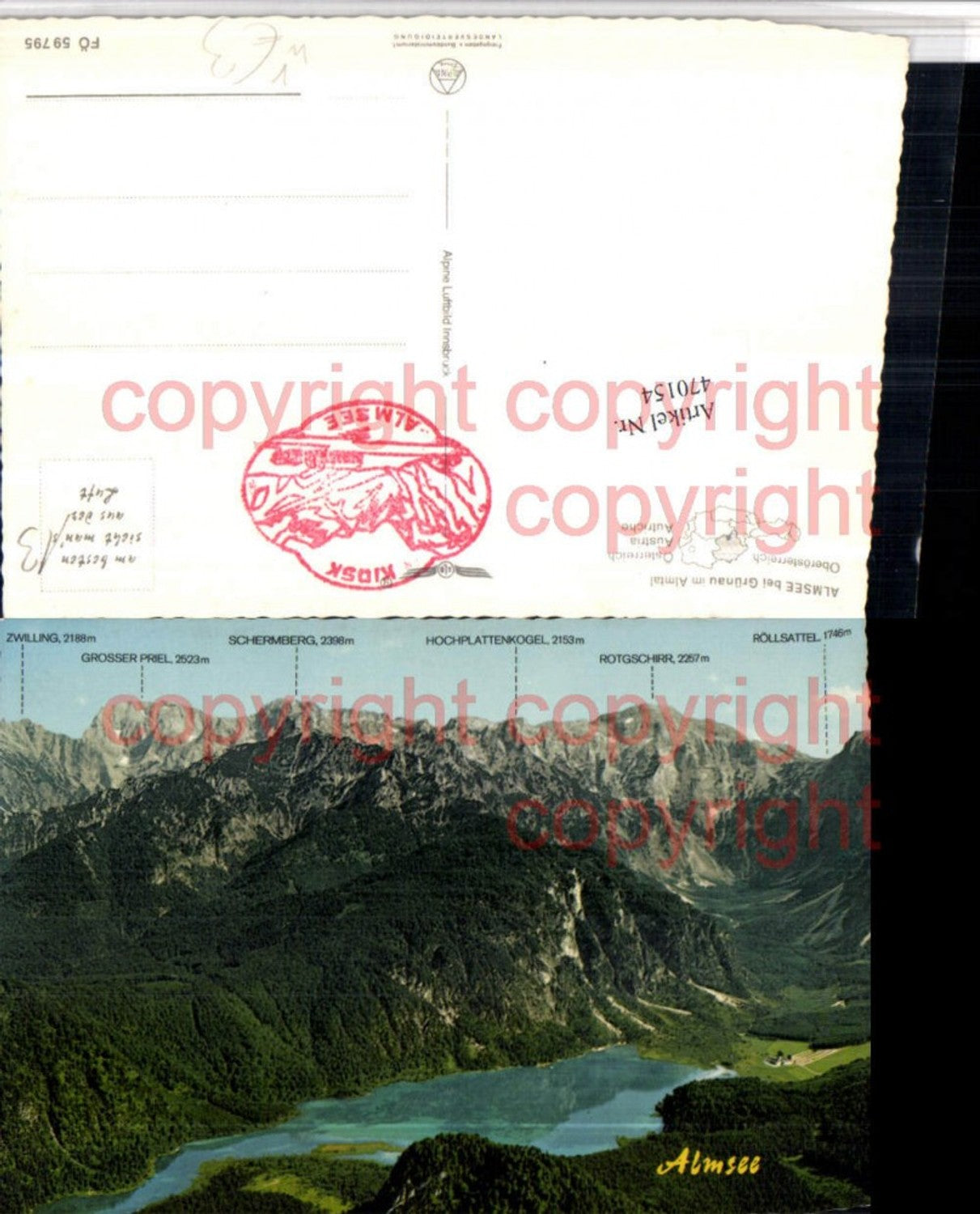 470154,Almsee See b. Grünau im Almtal Bergkulisse pub Alpine Luftbild 59795