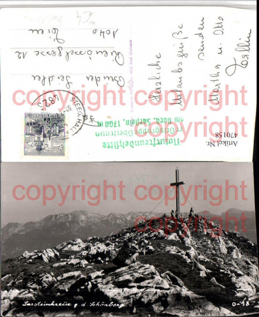 470158,Sarsteinkreuz Gipfelkreuz b. Obertraun Bergkulisse