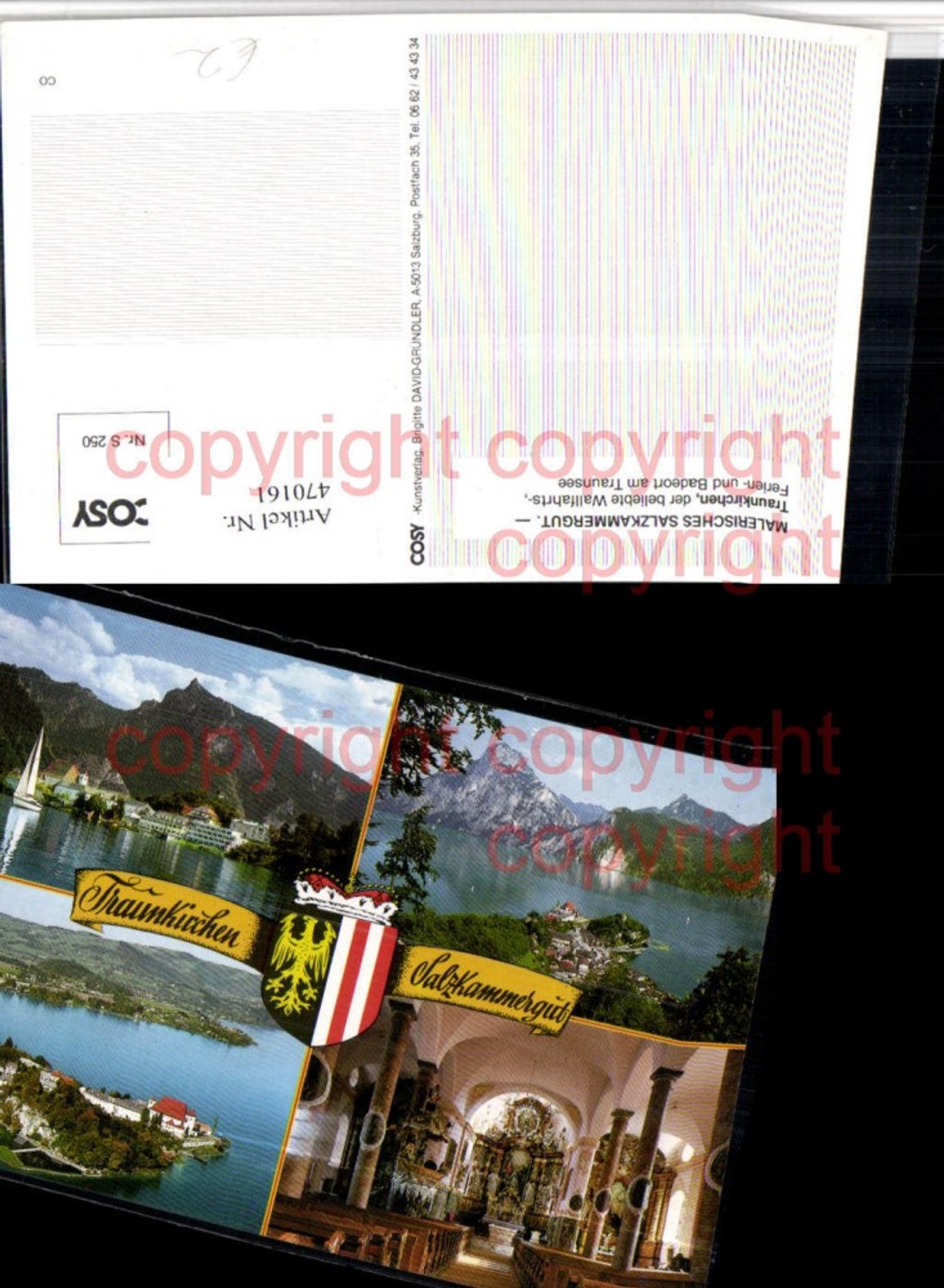 470161,Traunkirchen am Traunsee Totale Kirchen Inneres Mehrbildkarte