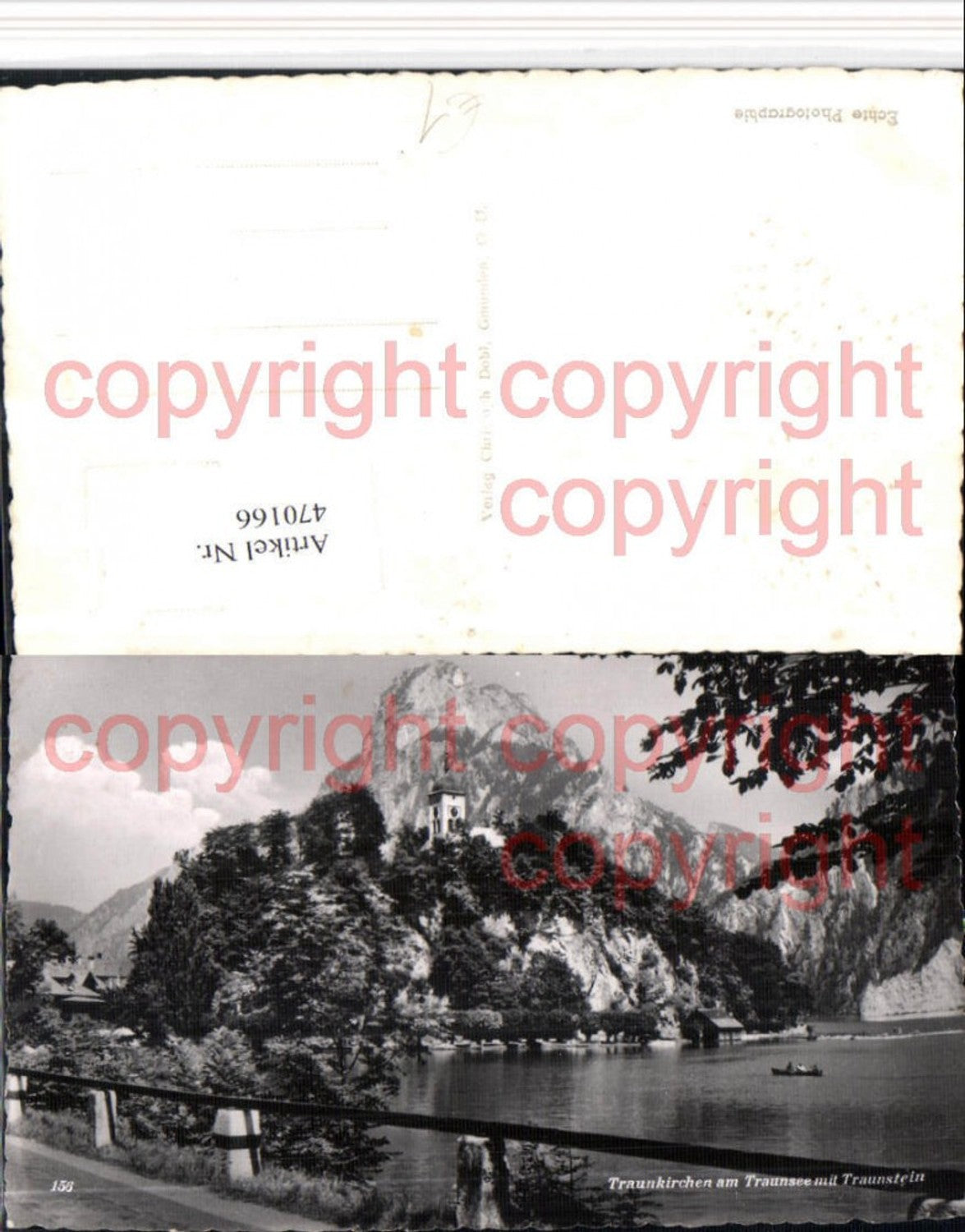 470166,Traunkirchen am Traunsee Kirche m. Traunstein