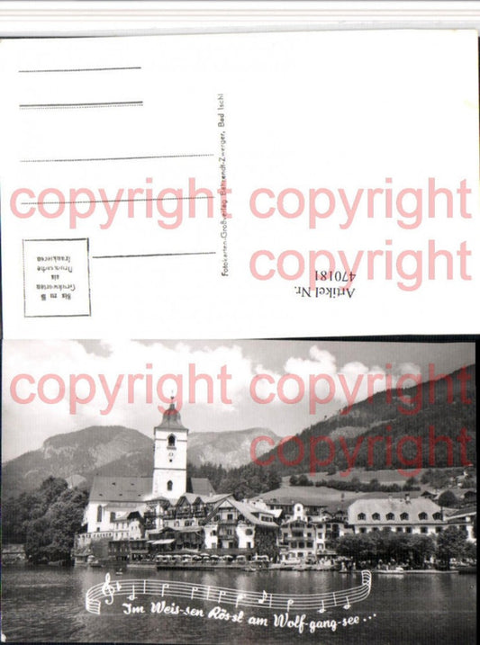 470181,St. Wolfgang am See Hotel Weisses Rössl Kirche Liedzeile