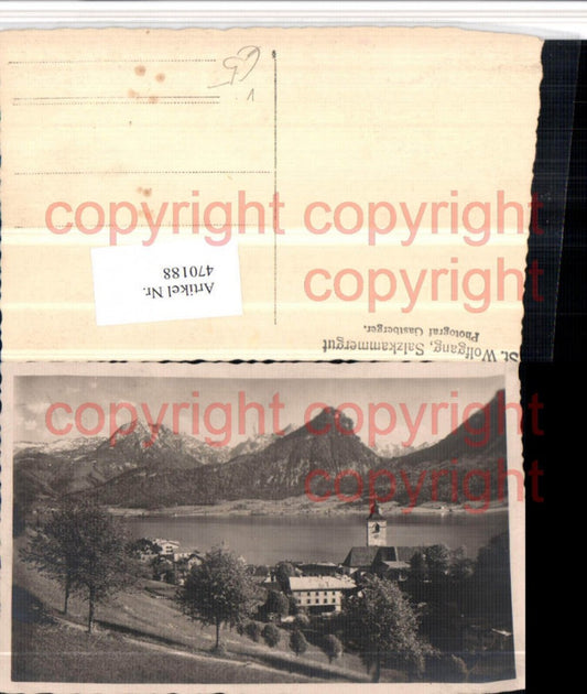 470188,St. Wolfgang am See Teilansicht Bergkulisse pub Foto Gastberger