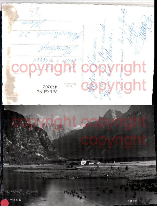 470202,Almsee See b. Grünau im Almtal Bergkulisse