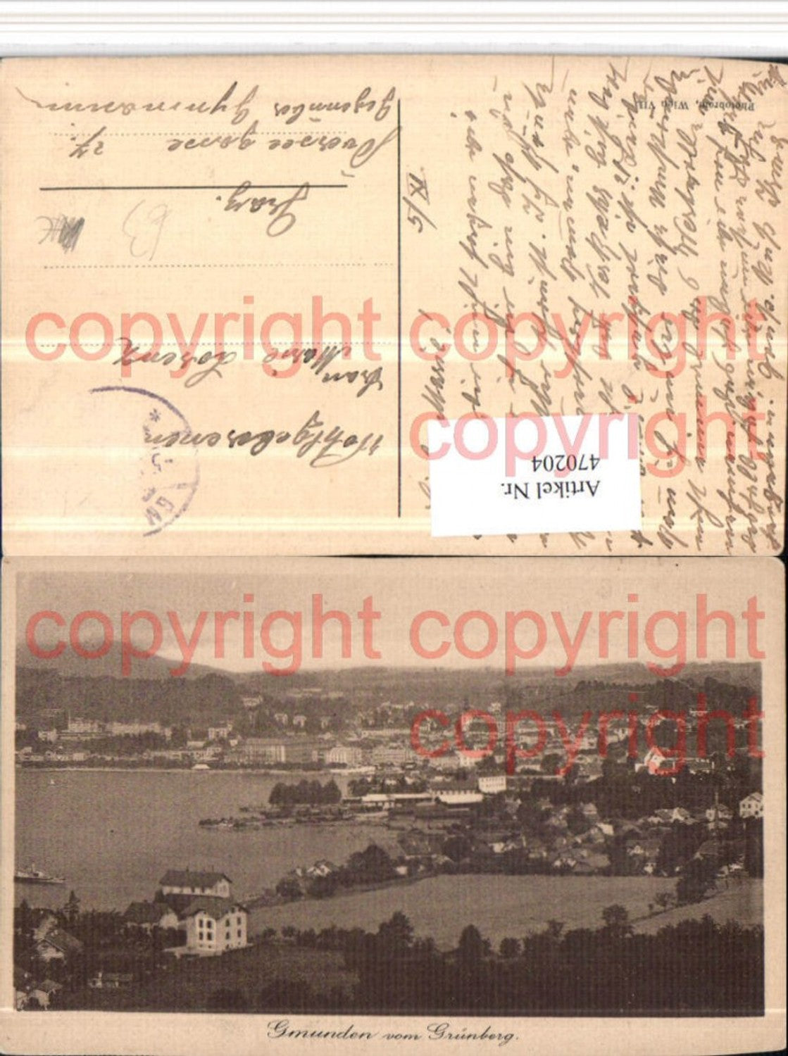 470204,Gmunden Totale vom Grünberg